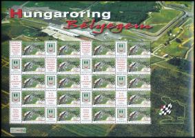 2005 Hungaroring bélyegem promóciós teljes ív sorszám nélkül (11.000)