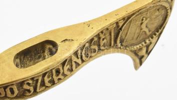 Jó szerencsét! Borsodi szén. Bányász fokos réz fej, 15 cm