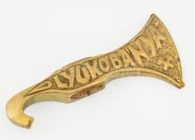 Jó szerencsét! Lyukóbánya. Bányász fokos réz fej és szeg, 14 cm