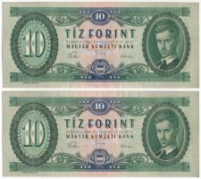 1960. 10Ft (2x) közeli sorszámok "A 301 043877, A 301 043880" T:AU Adamo F5