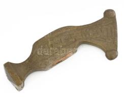 Jó szerencsét! Farkaslyuk. Bányász fokos réz fej és szeg, 12 cm