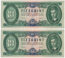 1962. 10Ft (2x) sorszámkövetők "A 793 064699, A 793 064700" T:AU Adamo F6