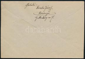 Rozsnyó 1945 Helyi portózott levél / Local cover with postage due stamp. Signed: Bodor