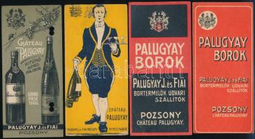 Palugyay Borok 4 db számolócédula, közte hajtottak