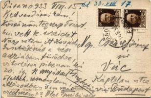 1933 Piran, Pirano; Piazza Tartini / square, tram (fa)