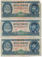 1957. 20Ft (3x) T:F,VG Adamo F11