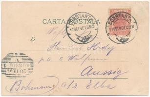 1901 Constanta, Primaria, Vaporul Principesa Maria, Magazinu T.G. Dabo / town hall, steamship, shop....