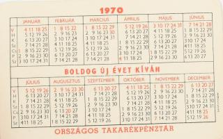 1970-2007 Vegyes kártyanaptár tétel, kb. 60-70 db