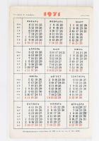 1970-2007 Vegyes kártyanaptár tétel, kb. 60-70 db