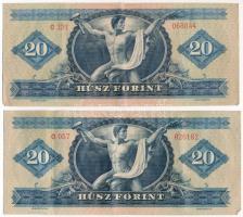 1965. 20Ft (2x) T:F erős papír
Hungary 1965. 20 Forint (2x) C:F strong paper
Adamo F14