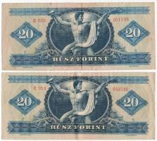 1965. 20Ft (2x) T:F
Hungary 1965. 20 Forint (2x) C:F
Adamo F14