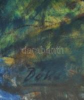 Dóka Zoltán (1954-?): Női hátakt (cím nélkül). Olaj, vászon, jelezve balra lent. 100×90 cm