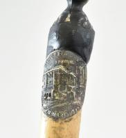 Túrabot alpakka fejjel Mariazell botjelvénnyel. XIX. sz. 85 cm