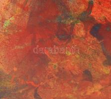 Csuta György (1952-): Kék szalag. Olaj, farost, jelezve balra lent. Hátoldalán címkén feliratozott. ...