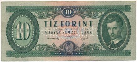 1949. 10Ft "A 424 106846" T:F  Hungary 1949. 10 Forint "A 424 106846" T:F  Adamo F3