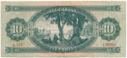 1949. 10Ft "A 424 106846" T:F 
Hungary 1949. 10 Forint "A 424 106846" T:F 
Ada...