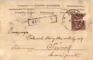 1901 La Favorite IV. / Viennese Art Nouveau lady smoking a cigarette. litho s: Raphael Kirchner (r)