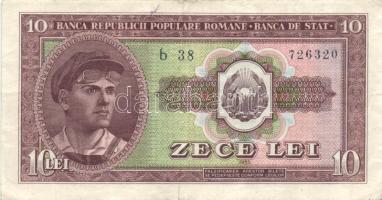 Románia 1952. 10L, 25L, 100L komplett sor! T:II/III,III