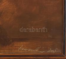 Vinczellér Imre (1953-): Parkban, 2005. Olaj, farost, jelzett. Dekoratív fakeretben, 30×40 cm