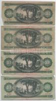 1957. 10Ft (8x) T:F,VG Hungary 1957. 10 Forint (8x) C:F,VG Adamo F4