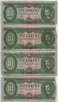 1957. 10Ft (8x) T:F,VG Hungary 1957. 10 Forint (8x) C:F,VG Adamo F4