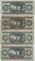 1957. 10Ft (8x) T:F,VG Hungary 1957. 10 Forint (8x) C:F,VG Adamo F4
