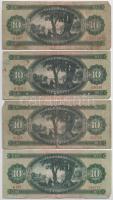 1957. 10Ft (8x) T:F,VG Hungary 1957. 10 Forint (8x) C:F,VG Adamo F4