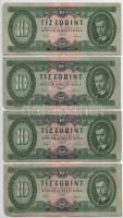 1957. 10Ft (8x) T:F,VG Hungary 1957. 10 Forint (8x) C:F,VG Adamo F4