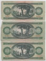 1957. 10Ft (7x) T:F,VG Hungary 1957. 10 Forint (7x) C:F,VG Adamo F4