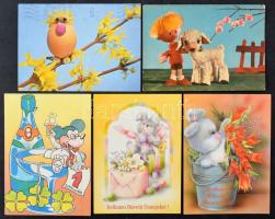 Kb. 87 db MODERN motívum képeslap: mese, rajzfigura, báb, üdvözlő, húsvét