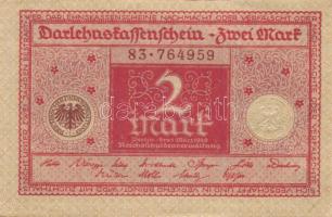 Német Birodalom / Weimari Köztársaság 1920. 2M (4x) barna és piros nyomatú variánsok T:I,I-