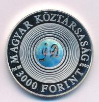 2000. 3000Ft Ag "Gábor Dénes" kapszulában T:AU (PP) ujjlenyomatos 
Adamo EM166