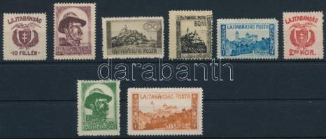 Nyugat-Magyarország VII. 1921 8 klf bélyeg színváltozata / colour varieties. Signed: Bodor