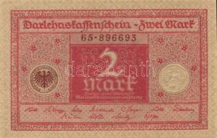 Német Birodalom / Weimari Köztársaság 1920. 2M (3x) piros nyomatú variáns T:I,I-