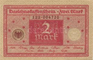 Német Birodalom / Weimari Köztársaság 1920. 2M (3x) piros nyomatú variáns T:I,I-