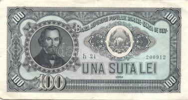 Románia 1952. 100L (3x) T:II/III,III