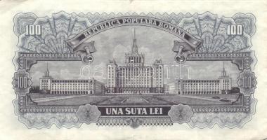 Románia 1952. 100L (3x) T:II/III,III
