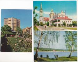 64 db MODERN postatiszta csehszlovák város képeslap