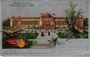 1906 Saint Louis, St. Louis; World's Fair, Government Building. Samuel Cupples. Art Nouveau silver postcard litho s: Wunderlich (EK)