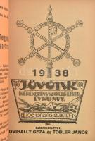 1937-1941 Jövőnk - Keresztényszociálista évkönyv egybekötve. Kiadói kopottas aranyozott egészvászon-...