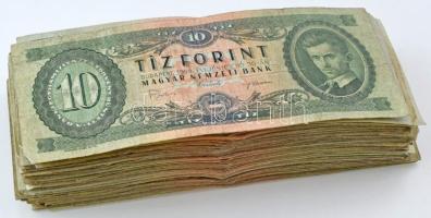 1962. 10Ft (90db, közte 1db 1969-es) T:F,VG közte szép papír