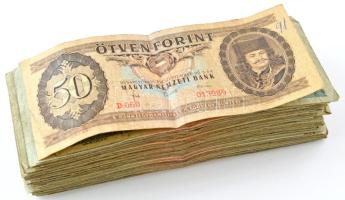 1962. 10Ft (90db, közte 1db 1969-es) + 1965. 50Ft T:F,VG közte szép papír