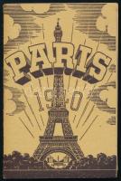 1940 Paris. Mit Genehmigung der Kommandant von Paris Abt. Ic (Besichtigungen). Paris, im Oktober 1940. Útikönyv / idegenforgalmi tájékoztató a németek által megszállt Párizsról, kihajtható térképpel. Kiadói tűzött papírkötés, a térképen kis szakadással, egyébként jó állapotban.