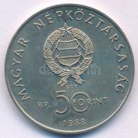 1988. 50Ft Cu-Ni "Világ Vadvédelmi Alap - Kékvércse" T:BU Adamo EM101