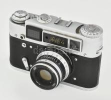 cca 1970 FED-4 szovjet távmérős fényképezőgép, Industar 61 f/2.8 52mm objektívvel, eredeti, kissé vi...