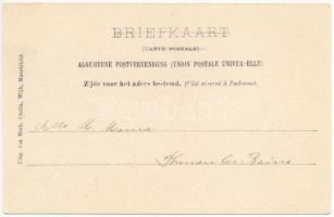 1901 Maastricht, Groet uit Langs het Kanaal / canal, promenade. Math. Crolla. TCV card. Art Nouveau,...