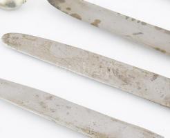 Berndorf 23 darabos alpakka evőeszköz összeállítás, kopásokkal, jelzett