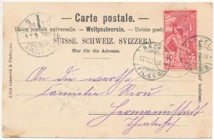 1900 Basel, Stadt-Theater / theater. Rathe & Fehlmann 419. Art Nouveau, litho frame with flowers...