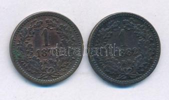 1878KB-1882KB 1kr Cu (2xklf) T:VF,F