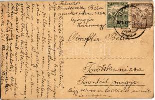 1921 Gyöngyös, az 1917-es nagy tűzvészben leégett Szent Bertalan templom (EK)